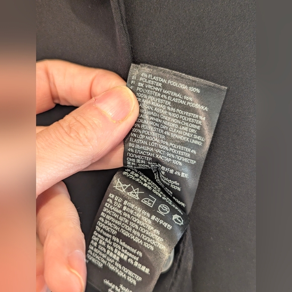 H&M Double-breasted oversized Long straight relaxed fit black Blazer jacket sz S - Picture 7 of 9